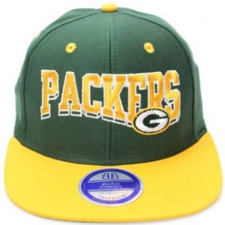 Green Bay Packers Flat Bill Block Wave Style Snapback Hat