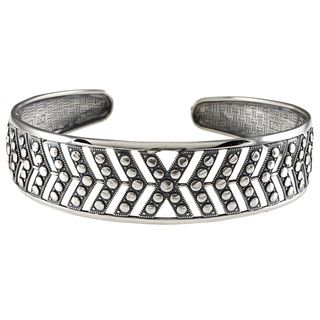 LucyNatalie Sterling Silver Chevron Flexible Cuff Bracelet