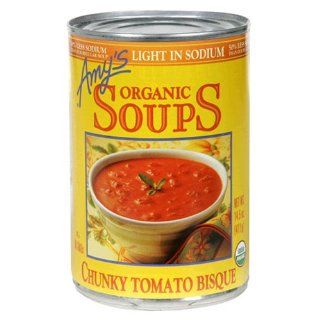 Amys Organic Light In Sodium, Chunky Tomato Bisque, 14.5 Ounce Cans