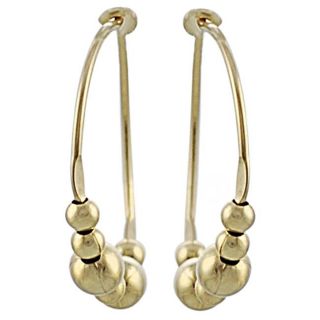 Goldfill and Alloy Beaded Hoop Earrings Price $17.49 3.0 (4 reviews