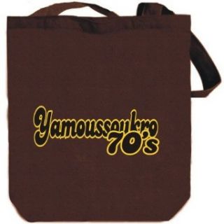 Yamoussoukro 70s DISCO / RETRO Brown Canvas Tote Bag