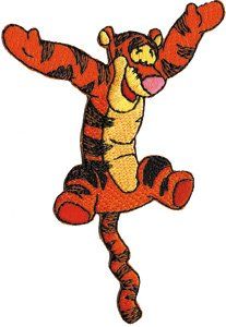 Pooh Tigger Bouncing Embroidered Iron On Movie Patch DS 178 Clothing