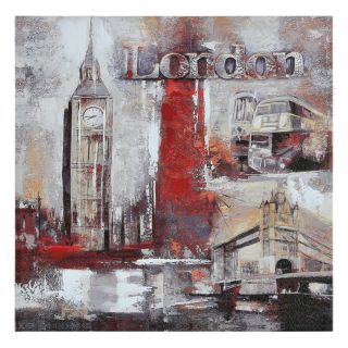Paradis Memories of London Hand painted Canvas Art See Price in Cart
