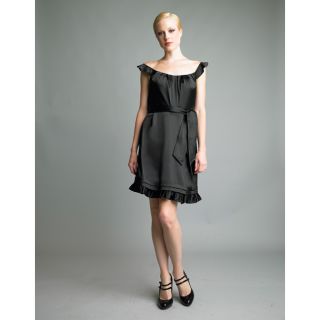 Black Flutter sleeve Ruffle Hem Dress Today $109.99