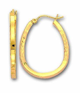 14K Yellow Florentine Earrings Jewelry