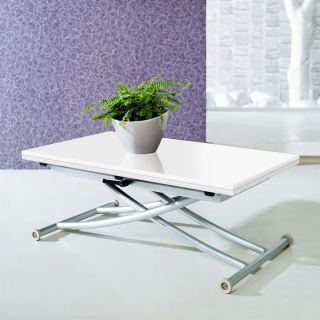 CARRERA Table basse relevable laqué blanc   Achat / Vente TABLE BASSE