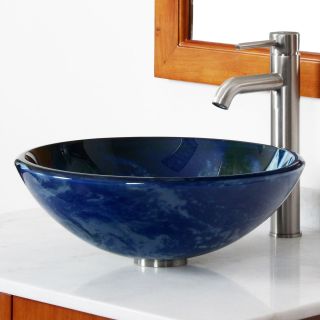Earth Pattern Tempered Glass Bathroom Sink Today $115.50