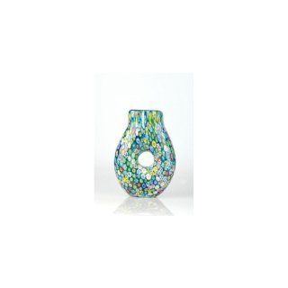 Handmade Summer Garden Hand Blown Glass Art Vase C176