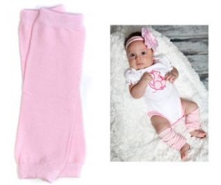 (180) NEWBORN solid pink baby girl leg warmers   up to 15
