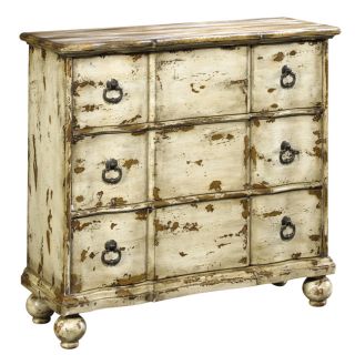 Hand painted Distressed Aqua Blue Accent Chest
