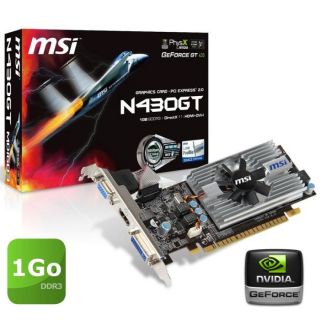MSI GT430 1Go DDR3   Carte graphique Nvidia GT 430   GPU cadencé à