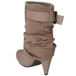 Journee Collection Womens Plush 1 Buckle Accent Ankle Boots