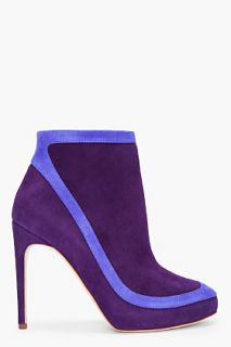 Rupert Sanderson Dark Purple Garron Ankle Boots for women