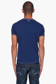 Diesel Blue T frame T shirt for men