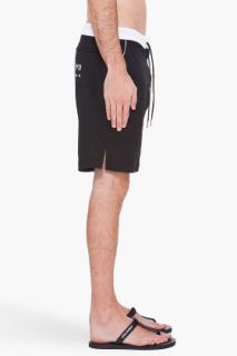 Y 3 Black Surf Shorts for men