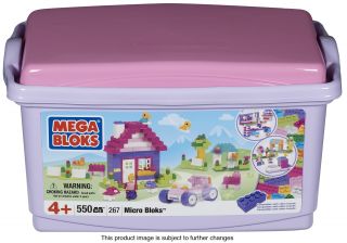 Micro Bloks Pink 550 piece Tub Play Set