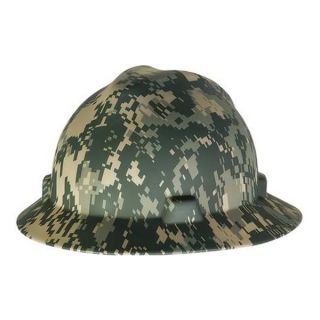 MSA 10104254 Hard Hat, FullBrim, NonSlotted, Camouflage