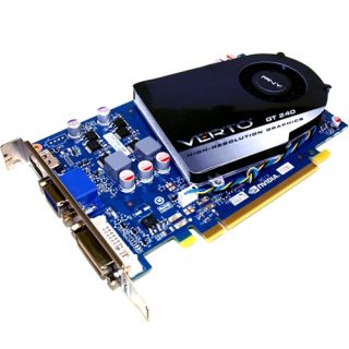 PNY VCGGT2401D3XPB GeForce GT 240 Graphics Card   PCI Express 2.0 x16