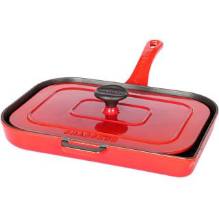 Chasseur French Red Double enameled Cast Iron Panini Press/ Grill