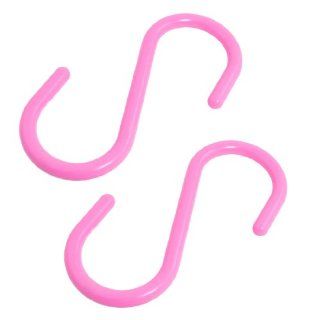 Amico House Shoes Rack Drying Hanger Pink Plastic Hook 2 Pcs   