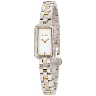 Citizen Womens Two tone Gold Eco Drive Crystal Watch