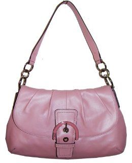 Coach Soho Pleated Leather Buckle Flap Bag 17217 Blush Pink Shoes