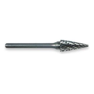 Widia Metal Removal M41494 Carbide Bur, Pointed Cone, 1/2, dbl Cut