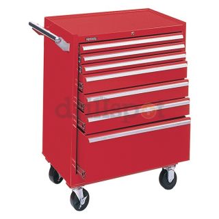 Kennedy 2907XR Rolling Cabinet, 29x20x40 In, 7 Drawer, Red