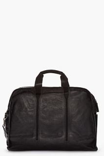 Diesel Black Buffalo Leather Bulk Bag for men