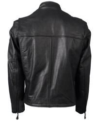 Leather Mens Black Motorcycle Racing Jacket