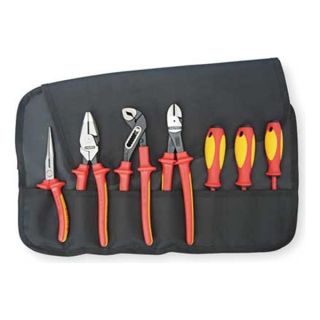 Knipex 9K 98 98 26 US Insulated Tool Set, 7 Pc, Commercial