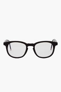 Thom Browne Black Rounded Wayfarer Optical Glasses for men