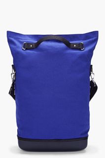 KRISVANASSCHE Blue Shopper Bucket Bag for men