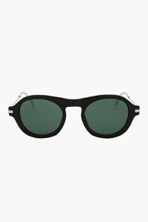 Dries Van Noten Black Round Plastic & Metal Sunglasses for men