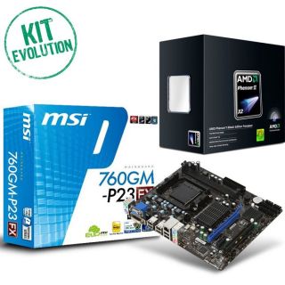 MSI 760GM P23 (FX) + AMD Phenom II X2 560 BE 3.3GHz   Garantie 1 an