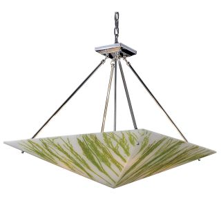 Green Sawgrass and Polished Chrome 4 light Chandelier Today $369.99