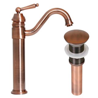 Geyser Copper Bathroom Vanity Faucet with Umbrella Pop up Drain