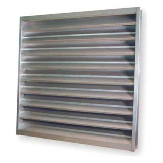 Dayton 4FZG3 Louver, Wall Opening 18x18In, Galvannealed