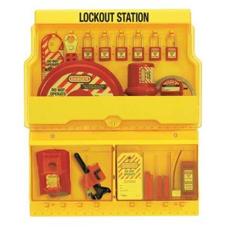 Master Lock S1900VE410 Lockout Station, Elctrcl/Valve, Keyed Diff