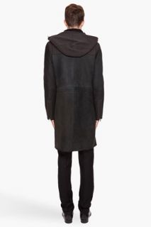 Lanvin Long Shearling Dufflecoat for men