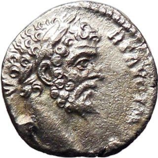 Septimius Severus 195AD Silver Ancient Roman Coin Victory