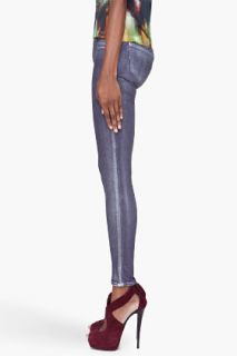 J Brand Slim fit Coated Purple Bullet Jeans for women