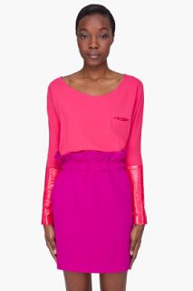 Thakoon Pink Patent Cuff Blouse for women