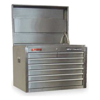 Westward 2VYX7 Tool Chest, 26 Wx19 7/8 In H, 7 Drawer, SS