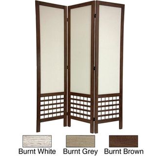 Wood/ Fabric Open Lattice 5.5 foot Room Divider (China)