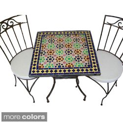 Iron Mosaic Square Table and Chairs Set (Morocco) Was $759.99 Today