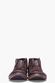 Marsèll Espresso Deer Leather Slip Ons for women