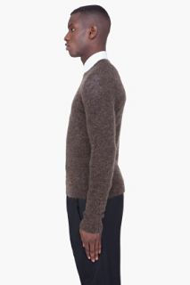 Neil Barrett Espresso Slim Mohair Raglan Sweater for men