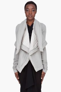 Rick Owens Lilies Taupe Angora Wool Jacket for women