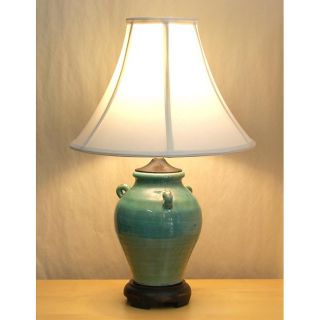 Ceramic Blue Aged Jar Table Lamp